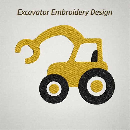 Bagger Stickdatei, Roboterarm (PES DST JEF) - Etsy.de