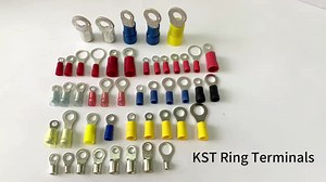 KST Original PVC Nylon Insulated Copper Terminals Tin Plated Brass Connector Ring Terminals Crimp Terminal Cable Lug