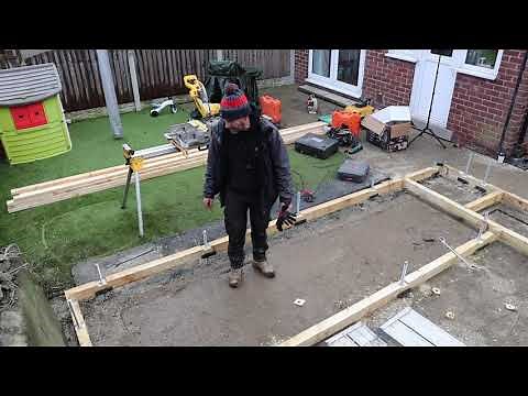 Garden room timber base construction