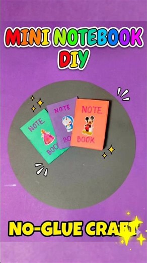 No-Glue Mini Notebook! 😱📘 Easy Paper Craft #shorts #viralshorts #trendingshorts