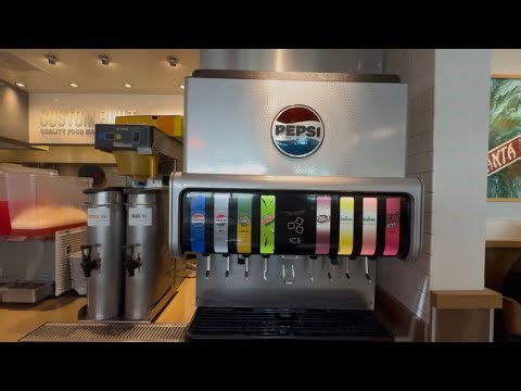 Getting Soda Drinks at Soda Fountain Machine Connection ASMR POV 7-Up Coke Sprite Freestyle Machine