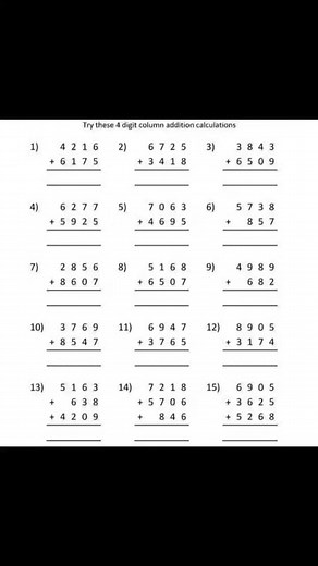 Addition subtraction worksheet for Grade4 Kiddoctive - Homeschooling #fyp #addition #maths #subtraction #reelsfb | Kiddoctive - Homeschooling