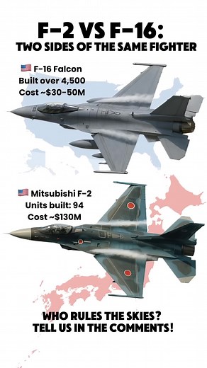 20K views · 20 reactions | F-2 vs F-16： The Ultimate Fighter Showdown #WeaponComparison #DefensePower #MilitaryTech #ArmyWeapons #ModernWarfare | MPinnacle | Facebook