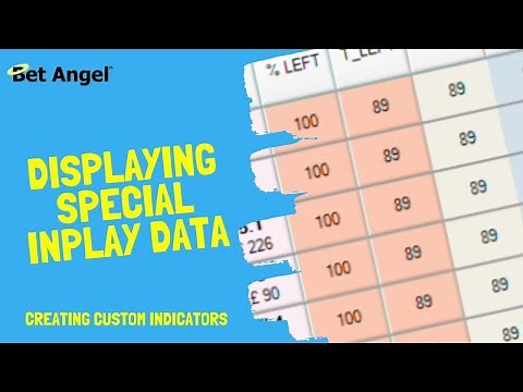 Betfair trading with Bet Angel | How to create your own special in-play data