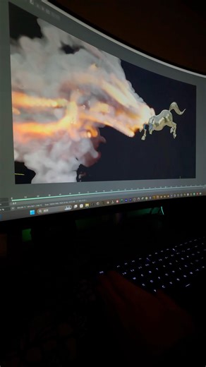 C4D Voronoi Fracture and pyro simulation #vfx #c4d #blender