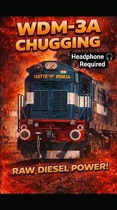 WDM-3A Chugging 😍 | Pure Diesel Sound Experience #train #railway #indianrailways #shorts