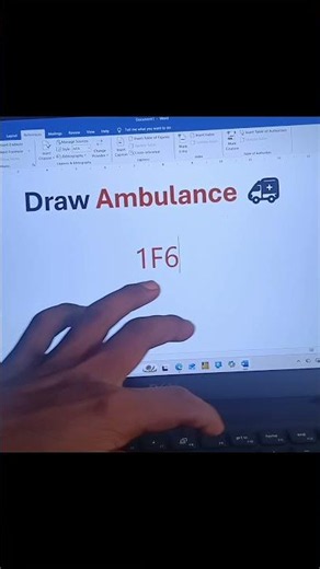 How to draw ambulance in MS WORD. 🚑 👌🏻