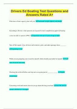 Drivers Ed Boating Test Questions and Answers Rated A2083