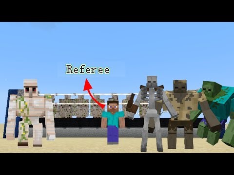 Iron Golem vs Mutant Mobs - Minecraft Mob Battle - Wrestling Match