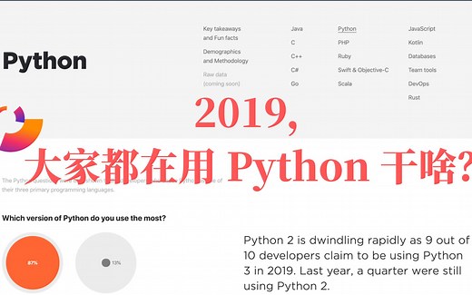 2019年，大家都在用 Python干啥？
