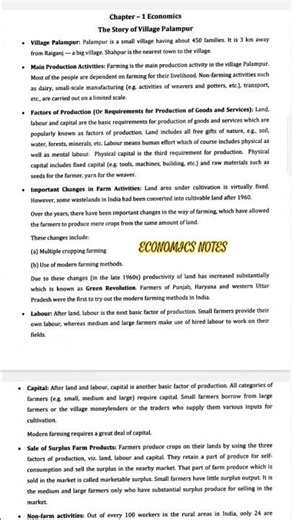 9TH CLASS ECONOMICS NOTES//9TH CLASS ECONOMICS CHAPTER-1 REVISION NOTES//SPECIAL FOR HTET//NCERT