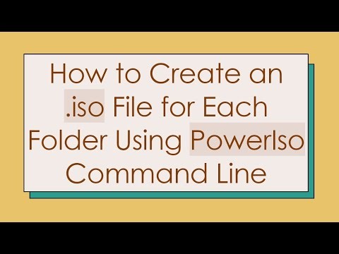 How to Create an .iso File for Each Folder Using PowerIso Command Line