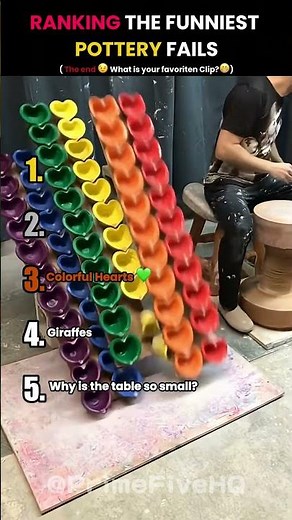 Ranking the Funniest Pottery Fails 🏺😂 #shorts