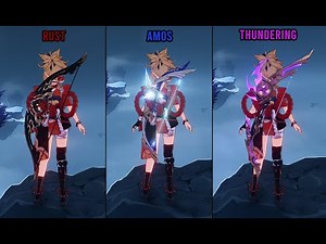 Yoimiya - Rust vs Amos vs Thundering Pulse - Weapon Comparison