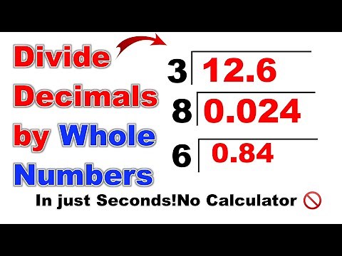 Dividing Decimals | How to Divide Decimals by Whole Numbers