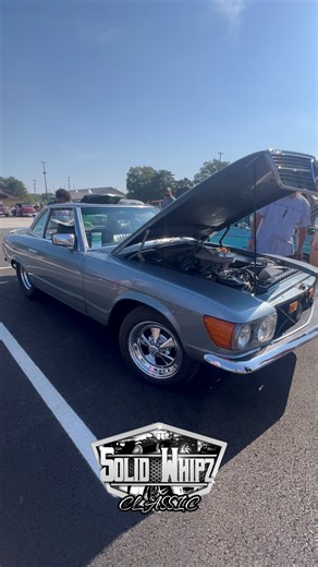 Dave Clements’ ProStreet 1978 Mercedes-Benz 450SL powered by a 350 Chevy motor on a set of @cragarwheelsofficial wheels ——— #SolidWhipzClassic #GoodGuys #CragarWheels #ProStreet #Mercedes #Benz #450SL #78Mercedes | SolidWhipz