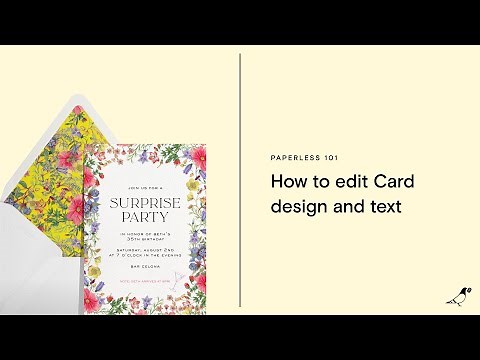 How to edit Card design and text on your Paperless Post invitation
