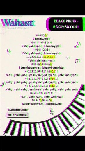 BLACKPINK - Boombayah Not Angka Piano Tutorial #blackpink #kpop #fyp