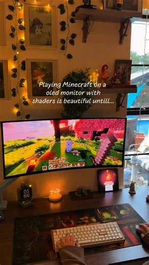 Ash 𐂂☽ ☘︎︎ ♡︎ | Me because I refuse to change monitor settings 💀 the contrast is just too GOOD but it also makes things pitch black lmaoo Minecraft feels... | Instagram