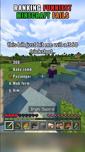 Funniest minecraft fails😂😭
