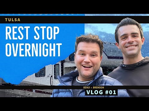 Gay Couple RV Travel Day | VLOG 01 | Rest Stop Overnight