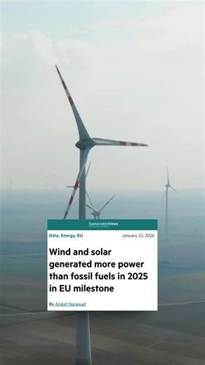 Wind and solar generated more power than fossil fuels in 2025 in EU milestone