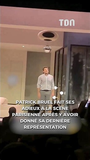 Patrick Bruel bids farewell to the Parisian stage after giving his final performance there.