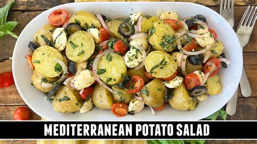 Mediterranean potato salad | Heart-healthy & packed with goodness