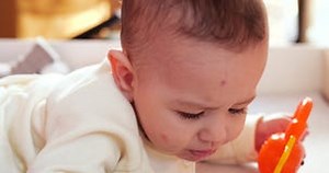 Infant, Childhood Concept - Close-up of Smiling Happy Baby Plays with a Teether. Teeth Cutting. First Teeth Stock Video - Video of teether, infant: 212508435