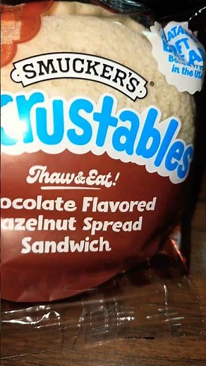 SMUCKERS Uncrustables chocolate flavored hazelnut spread sandwich #shorts