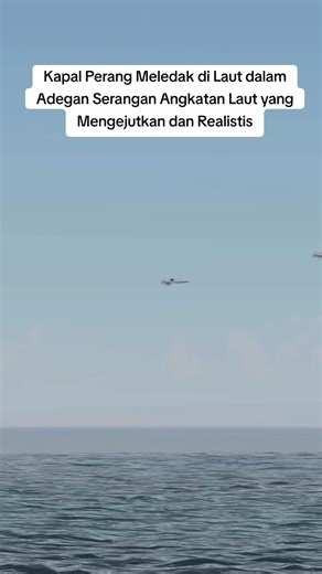 Naval Strike Scene: A Warship Explodes at Sea