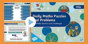 July F-2 Maths Puzzle and Problem Starters