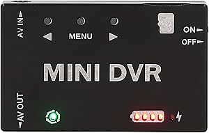 Zooke Mini FPV DVR Module, NTSC PAL 30FS Switchable Video Audio Recorder Built in Battery for FPV Drone Quadcopter, RC Model Racing Car, Support 32GB Memory Card, Cycle Recording