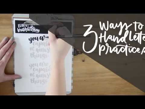 3 WAYS: How to use a hand lettering practice sheet | My free printable brush lettering worksheets