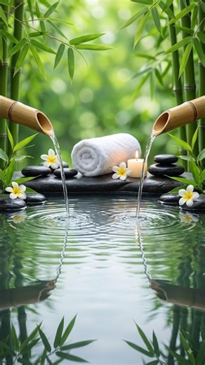 Relaxing Sleep Music with Bamboo Water Sounds 🌿 Deep Sleep, Meditation, Stress Relief, Nature Sounds