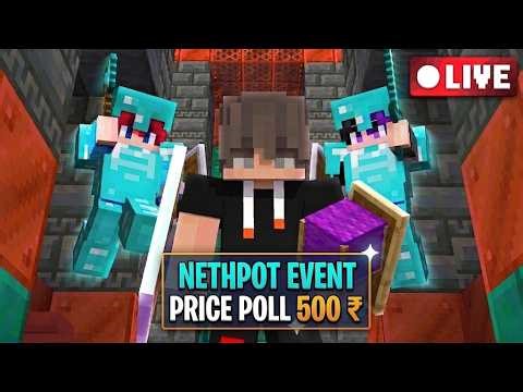 Minecraft Live Stream 🔥 | PvP Event Price Poll 500 ₹ ! ‪@PSD1‬