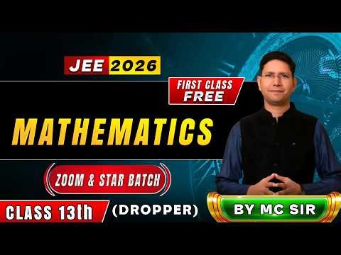 LIVE 🔴 Dropper Batch First Class FREE | Mathematics with MC Sir | Start Your Comeback 🚀
