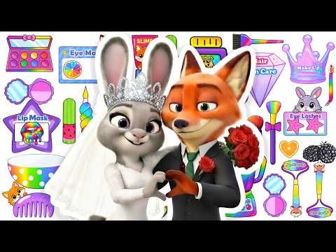 💖Paper DIY💖 ZOOTOPIA 2 Nick x Judy Wedding Skincare + Makeup + Blind Bag Unboxing l Paper Craft