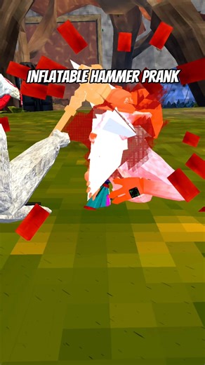Inflatable hammer prank! #animalcompany #vr #prank #funny @maximumpower7862