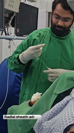 Getting vascular access — left radial artery 🫀Every cath lab procedure starts here: a small puncture