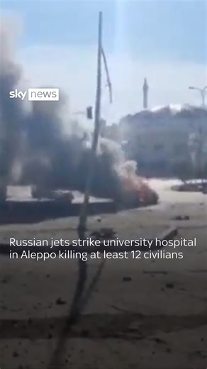 Syrian and Russian jets have launched air strikes on Syrian rebels who are advancing through the country after seizing its second-largest city. #Syria #Aleppo #Russia | Sky News
