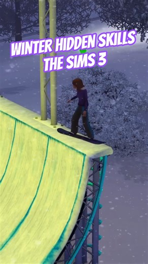 Winter Season Hidden Skills in The Sims 3! 🏂 #shorts #thesims3 #sims3 #gaming