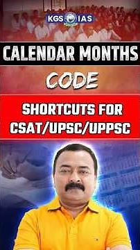 Calendar Month Code Tricks for CSAT & UPSC 🗓️✨#upsc #csat #uppsc #calendarmonth #kgsuppsc