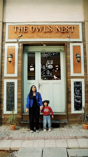 Maryam Khurram | content creator on Instagram: "Celebrated Ahmed’s birthday at Owl Nest Play Café 🦉✨ The new play area was a hit, the food was amazing, and the pizza-making activity made it even more fun! Kids enjoyed every moment 🎉🍕 @theowlsnestplaycafe"