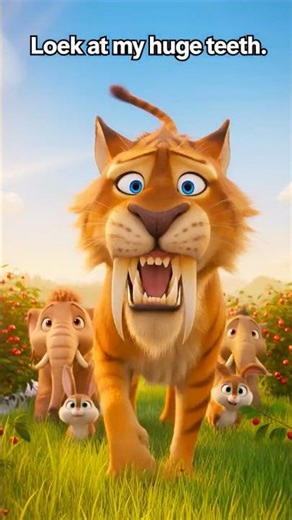 Meet the Saber-Toothed Cat 🐱🦷 #didyouknow #scienceforkids