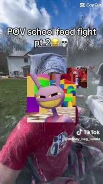 School food fight with the circus #theamazingdigitalcircus