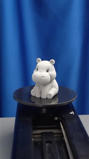 3D Printed Hippo with Insane Knitted Detail #bambulab