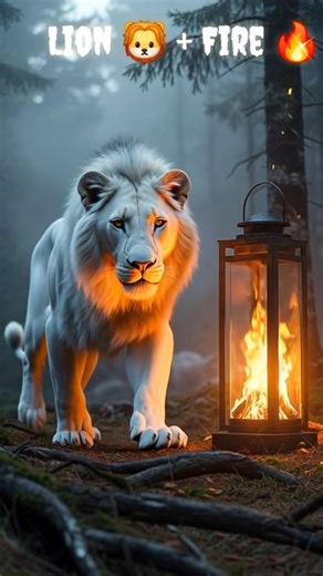 Lion + Fire = The Ultimate Fire Lion Transformation 🔥🦁 | Cinematic AI