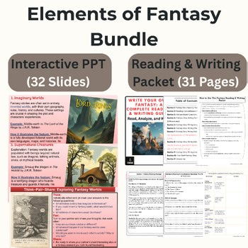 Fantasy Fiction Genre Unit Bundle (PowerPoint & Reading & Writing Packet)