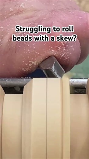 Learn to roll beads with a skew chisel